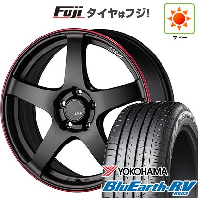 【パンク保証付き】【新品国産車用5穴114.3】 夏タイヤ ホイール4本セット 205/55R17 ヨコハマ ブルーアース RV-03 SSR GT GTV01 7J 17インチ(送料無料)|フジコーポレーション