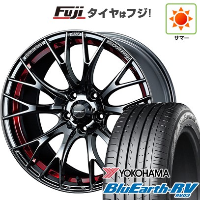 【パンク保証付き】【新品国産車用5穴114.3】 夏タイヤ ホイール4本セット 225/60R18 ヨコハマ ブルーアース RV-03 WEDS ウェッズ ウェッズスポーツ SA-20R 7.5J 18インチ(送料無料)|フジコーポレーション