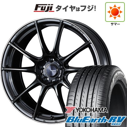 【パンク保証付き】【新品国産車用5穴114.3】 夏タイヤ ホイール4本セット 245/45R19 ヨコハマ ブルーアース RV-03 WEDS ウェッズスポーツ SA-25R 8.5J 19インチ(送料無料)