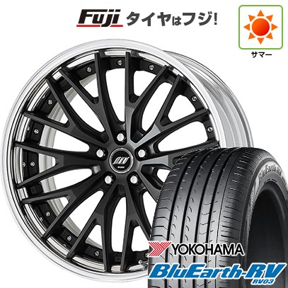 【パンク保証付き】【新品国産車用5穴114.3】 夏タイヤ ホイール4本セット 245/40R20 ヨコハマ ブルーアース RV-03 WORK ワーク ジースト STX 8.5J 20インチ(送料無料)