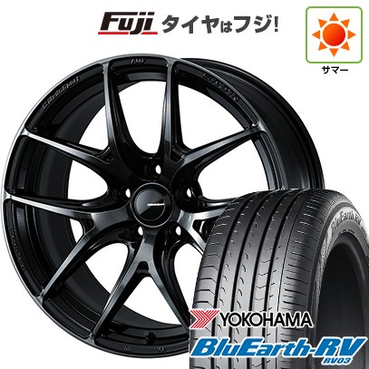 【パンク保証付き】【新品国産車用5穴114.3】 夏タイヤ ホイール4本セット 225/60R17 ヨコハマ ブルーアース RV-03 WEDS ウェッズスポーツ SA-01R 7J 17インチ(送料無料)|フジコーポレーション