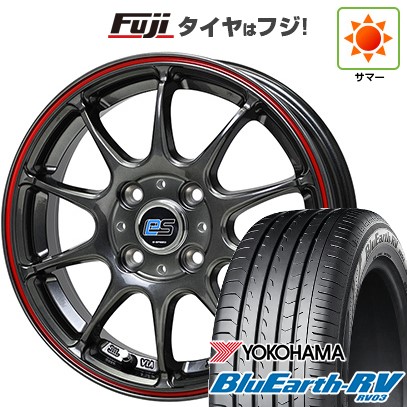 【パンク保証付き】【新品国産車用4穴100】 夏タイヤ ホイール4本セット 185/60R15 ヨコハマ ブルーアース RV-03 ホットスタッフ ジースピード es-01 5.5J 15インチ(送料無料)