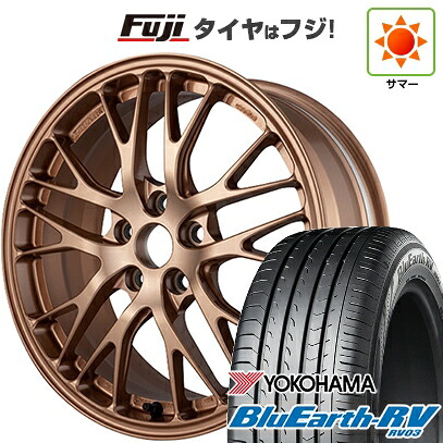 【パンク保証付き】【新品国産車用5穴100】 夏タイヤ ホイール4本セット 225/55R18 ヨコハマ ブルーアース RV-03 ブリヂストン ポテンザ RW007 8J 18インチ(送料無料)