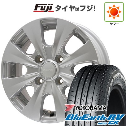 【パンク保証付き】【新品国産車用4穴100】 夏タイヤ ホイール4本セット 185/70R14 ヨコハマ ブルーアース RV-03CK エルベ ビズスポ シルバー 5J 14インチ(送料無料)