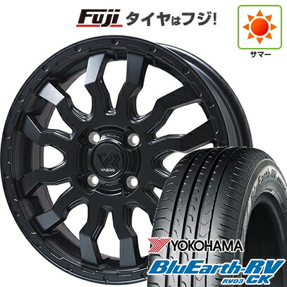 【パンク保証付き】【新品 軽自動車】エブリイワゴン 夏タイヤ ホイール4本セット 165/60R14 ヨコハマ ブルーアース RV-03CK トピー ヴァブロ RR-01【限定】 4.5J 14インチ(送料無料)