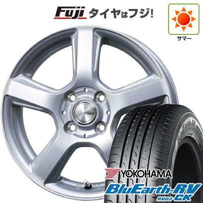 【パンク保証付き】【新品国産車用4穴100】 夏タイヤ ホイール4本セット 165/70R14 ヨコハマ ブルーアース RV-03CK トピー シビラ V-88 5J 14インチ(送料無料)｜フジコーポレーション 45,600円
