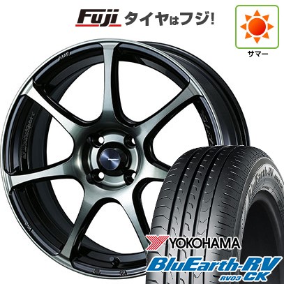 【パンク保証付き】【新品国産車用4穴100】 夏タイヤ ホイール4本セット 175/65R15 ヨコハマ ブルーアース RV-03CK WEDS ウェッズスポーツ SA-75R 6J 15インチ(送料無料)｜フジコーポレーション