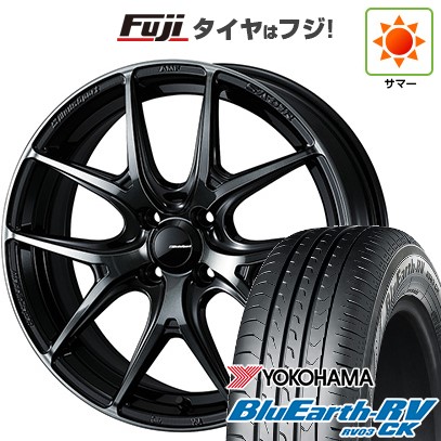 【パンク保証付き】【新品】ルーミー・パッソ・ジャスティ・トール 夏タイヤ ホイール4本セット 175/55R15 ヨコハマ ブルーアース RV-03CK WEDS ウェッズスポーツ SA-01R 6J 15インチ(送料無料)