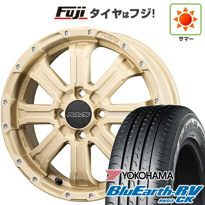 【パンク保証付き】【新品 軽自動車】タフト ソリオ 夏タイヤ ホイール4本セット 165/65R15 ヨコハマ ブルーアース RV-03CK RAYS レイズ デイトナ FDX-K コレクション 5J 15インチ(送料無料)