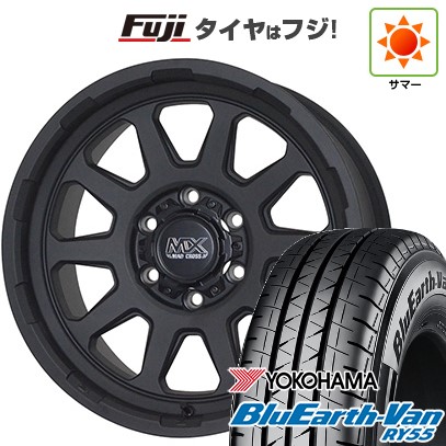 【新品】ハイエース200系 夏タイヤ ホイール4本セット 195/80R15 107/105N ヨコハマ ブルーアース Van RY55 ホットスタッフ マッドクロス レンジャー 6J 15インチ(送料無料)