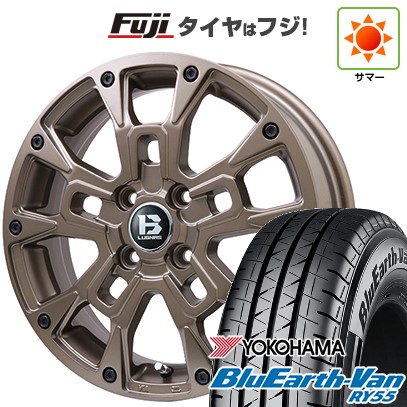 【新品 軽自動車】軽トラ 軽バン 夏タイヤ ホイール4本セット 145/80R12 80/78N ヨコハマ ブルーアース Van RY55 ビッグウエイ B-LUGNAS BRD(マットブロンズ) 4J 12インチ(送料無料)