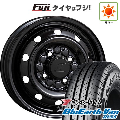 【新品 軽自動車】軽トラ 軽バン 夏タイヤ ホイール4本セット 145/80R12 80/78N ヨコハマ ブルーアース Van RY55 トピー スチールホイル M74 3.5J 12インチ(送料無料)