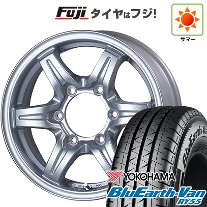 【新品】ハイエース200系 夏タイヤ ホイール4本セット 195/80R15 107/105N ヨコハマ ブルーアース Van RY55 TWS グランヴァード NEO 6J 15インチ(送料無料)|フジコーポレーション