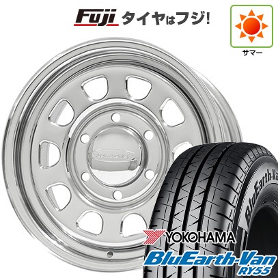 【新品】ハイエース200系 夏タイヤ ホイール4本セット 195/80R15 107/105N ヨコハマ ブルーアース Van RY55 モリタ デイトナズ G2 クローム 6.5J 15インチ(送料無料) 82,610円