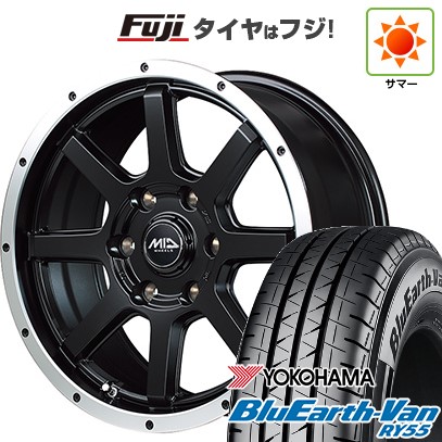 【新品】ハイエース200系 夏タイヤ ホイール4本セット 195/80R15 107/105N ヨコハマ ブルーアース Van RY55 MID WHEELS WF-8 6J 15インチ(送料無料)｜フジコーポレーション