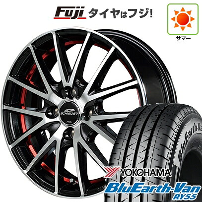 【新品 軽自動車】軽トラ 軽バン 夏タイヤ ホイール4本セット 145/80R12 80/78N ヨコハマ ブルーアース Van RY55 MID WHEELS RX27 4J 12インチ(送料無料)|フジコーポレーション