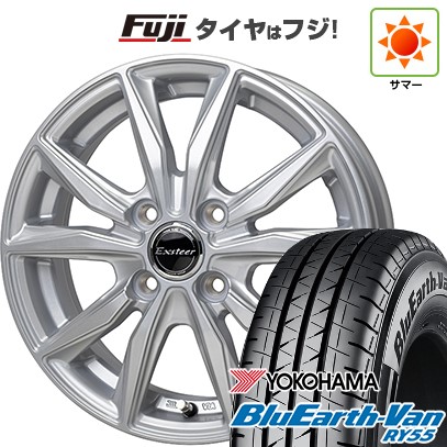 【新品】プロボックス/サクシード(160系) 夏タイヤ ホイール4本セット 155/80R14 88/86N ヨコハマ ブルーアース Van RY55 ホットスタッフ エクスターST 5J 14インチ(送料無料)｜フジコーポレーション