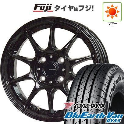 【新品 軽自動車】軽トラ 軽バン 夏タイヤ ホイール4本セット 145/80R12 80/78N ヨコハマ ブルーアース Van RY55 ホットスタッフ ジースピード G-07 4J 12インチ(送料無料)