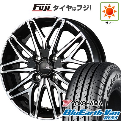【新品 軽自動車】軽トラ 軽バン 夏タイヤ ホイール4本セット 145/80R12 80/78N ヨコハマ ブルーアース Van RY55 トピー セレブロ WA45 3.5J 12インチ(送料無料)