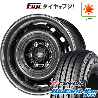 【新品】ハイエース200系 夏タイヤ ホイール4本セット 195/80R15 107/105N ヨコハマ ブルーアース Van RY55 トピー ランドフット XFG 数量限定 6J 15インチ(送料無料)