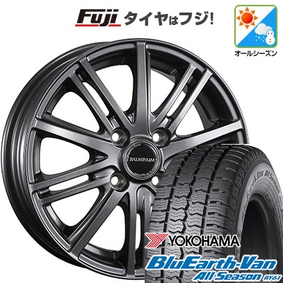 【新品 軽自動車】軽トラ 軽バン オールシーズンタイヤ ホイール4本セット 145/80R12 80/78N ヨコハマ ブルーアース Van RY61 オールシーズン ブリヂストン バルミナ BR10 4J 12インチ(送料無料)｜フジコーポレーション