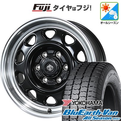 【新品】キャラバン オールシーズンタイヤ ホイール4本セット 195/80R15 107/105N ヨコハマ ブルーアース Van RY61 オールシーズン トピー ランドフット SWZ 数量限定 5.5J 15インチ(送料無料)