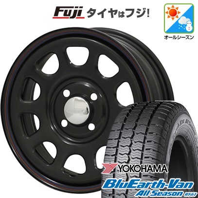 【新品 軽自動車】軽トラ 軽バン オールシーズンタイヤ ホイール4本セット 145/80R12 80/78N ヨコハマ ブルーアース Van RY61 オールシーズン モリタ デイトナズ G2 4J 12インチ(送料無料)