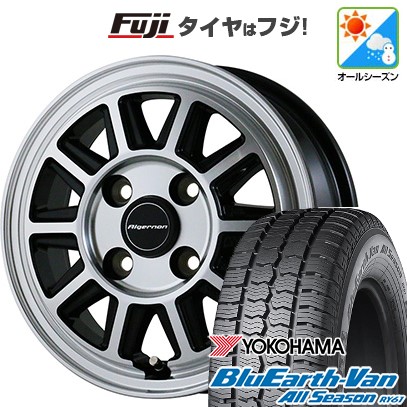 【新品 軽自動車】軽トラ 軽バン オールシーズンタイヤ ホイール4本セット 145/80R12 80/78N ヨコハマ ブルーアース Van RY61 オールシーズン アルジェノン フェニーチェ RX-4 4J 12インチ(送料無料)｜フジコーポレーション