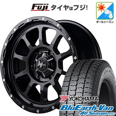 【新品】ハイエース200系 オールシーズンタイヤ ホイール4本セット 195/80R15 107/105N ヨコハマ ブルーアース Van RY61 オールシーズン MID WHEELS NITRO POWER M10 パーシング 6J 15インチ(送料無料)