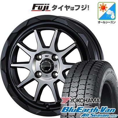 【新品 軽自動車】軽トラ 軽バン オールシーズンタイヤ ホイール4本セット 145/80R12 80/78N ヨコハマ ブルーアース Van RY61 オールシーズン WEDS ウェッズアドベンチャー マッドヴァンス 06 4J 12インチ(送料無料)