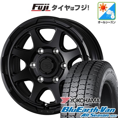 【新品】ハイエース200系 オールシーズンタイヤ ホイール4本セット 195/80R15 107/105N ヨコハマ ブルーアース Van RY61 オールシーズン WEDS ウェッズアドベンチャー スタットベルク 6J 15インチ(送料無料)