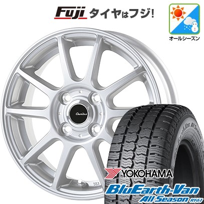 【新品 軽自動車】軽トラ 軽バン オールシーズンタイヤ ホイール4本セット 145/80R12 80/78N ヨコハマ ブルーアース Van RY61 オールシーズン テクノピア カリテス S10 4J 12インチ(送料無料)｜フジコーポレーション