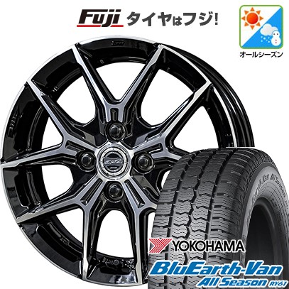 【新品】プロボックス/サクシード(160系) オールシーズンタイヤ ホイール4本セット 155/80R14 88/86N ヨコハマ ブルーアース Van RY61 オールシーズン 共豊 スマック +EK M1 5J 14インチ(送料無料)｜フジコーポレーション