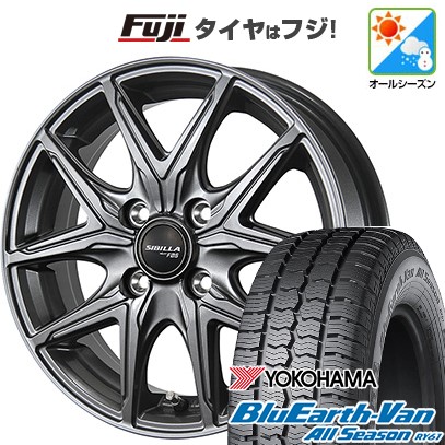 【新品 軽自動車】軽トラ 軽バン オールシーズンタイヤ ホイール4本セット 145/80R12 80/78N ヨコハマ ブルーアース Van RY61 オールシーズン トピー シビラ NEXT F05 3.5J 12インチ(送料無料)|フジコーポレーション