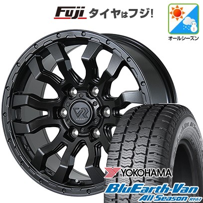【新品】ハイエース200系 オールシーズンタイヤ ホイール4本セット 195/80R15 107/105N ヨコハマ ブルーアース Van RY61 オールシーズン トピー ヴァブロ RR-01 6J 15インチ(送料無料)