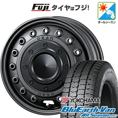 【新品 軽自動車】軽トラ 軽バン オールシーズンタイヤ ホイール4本セット 145/80R12 80/78N ヨコハマ ブルーアース Van RY61 オールシーズン クリムソン ディーン コロラド 4J 12インチ(送料無料)
