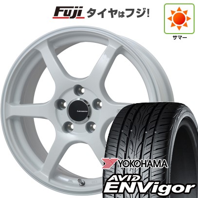 【新品国産車用5穴100】 夏タイヤ ホイール4本セット 215/45R17 ヨコハマ エイビッド エンビガーS321 レアマイスター CS-V6(ホワイト) 7J 17インチ(送料無料)｜フジコーポレーション