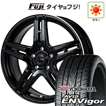【新品国産車用5穴114.3】 夏タイヤ ホイール4本セット 235/55R18 ヨコハマ エイビッド エンビガーS321 モンツァ JPスタイル R52 7J 18インチ(送料無料)