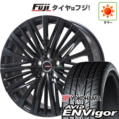 【新品国産車用5穴114.3】 夏タイヤ ホイール4本セット 235/50R18 ヨコハマ エイビッド エンビガーS321 プレミックス MER-V グロスブラック 7J 18インチ(送料無料)