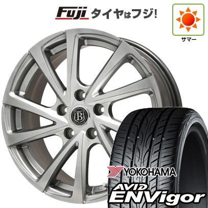 【新品国産車用5穴100】 夏タイヤ ホイール4本セット 225/55R18 ヨコハマ エイビッド エンビガーS321 ブランドルライン ボレアノ10 メタリックグレー 7.5J 18インチ(送料無料)
