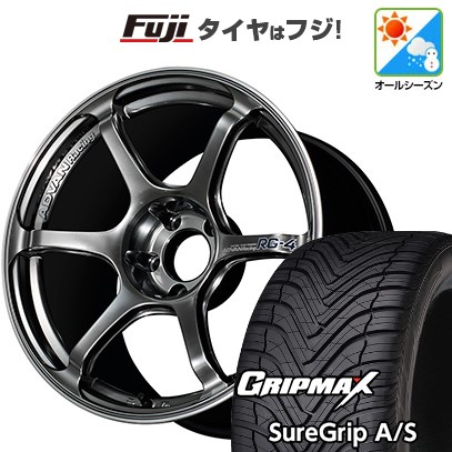 【新品国産車用5穴114.3】 オールシーズンタイヤ ホイール4本セット 225/40R18 グリップマックス シュアグリップ オールシーズン(限定) ヨコハマ アドバンレーシング RG-4 8.5J 18インチ(送料無料)