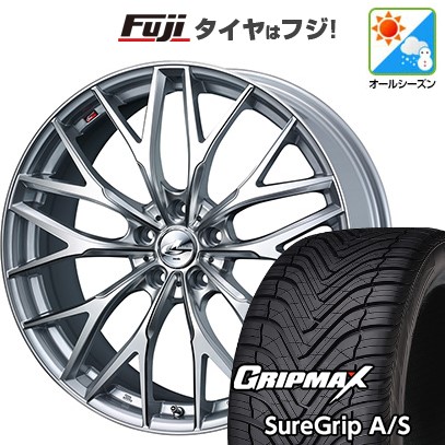 【新品国産車用5穴114.3】 オールシーズンタイヤ ホイール4本セット 225/55R19 グリップマックス シュアグリップ オールシーズン(限定) WEDS ウェッズ レオニス MX 8J 19インチ(送料無料)