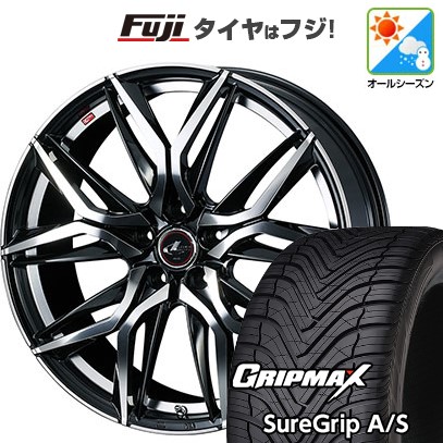 【新品国産車用5穴114.3】 オールシーズンタイヤ ホイール4本セット 235/60R18 グリップマックス シュアグリップ オールシーズン(限定) WEDS ウェッズ レオニス LM 8J 18インチ(送料無料)