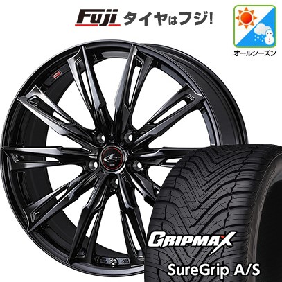 【新品国産車用5穴114.3】 オールシーズンタイヤ ホイール4本セット 225/45R18 グリップマックス シュアグリップ オールシーズン(限定) WEDS ウェッズ レオニス GX 7J 18インチ(送料無料)