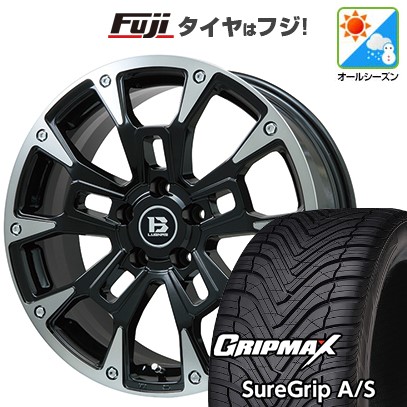 【新品国産車用5穴114.3】 オールシーズンタイヤ ホイール4本セット 215/45R18 グリップマックス シュアグリップ オールシーズン(限定) ビッグウエイ B-LUGNAS BRD(ブラックポリッシュ/ブラッククリア) 18インチ(送料無料)