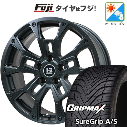 【新品国産車用5穴114.3】 オールシーズンタイヤ ホイール4本セット 215/45R18 グリップマックス シュアグリップ オールシーズン(限定) ビッグウエイ B-LUGNAS BRD(マットブラック) 18インチ(送料無料)