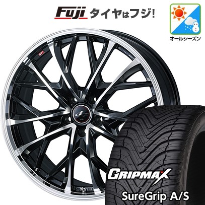 【新品国産車用5穴114.3】 オールシーズンタイヤ ホイール4本セット 225/45R19 グリップマックス シュアグリップ オールシーズン(限定) WEDS ウェッズ レオニス MV 8J 19インチ(送料無料)|フジコーポレーション