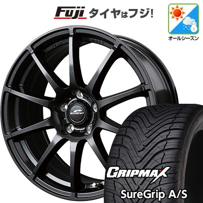 【新品国産車用5穴114.3】 オールシーズンタイヤ ホイール4本セット 235/60R18 グリップマックス シュアグリップ オールシーズン(限定) MID WHEELS スタッグ ストロングガンメタ 8J 18インチ(送料無料)