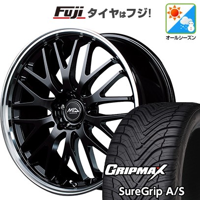 【新品国産車用5穴114.3】 オールシーズンタイヤ ホイール4本セット 235/55R19 グリップマックス シュアグリップ オールシーズン(限定2024年製) MID WHEELS エグゼ10 8J 19インチ(送料無料)