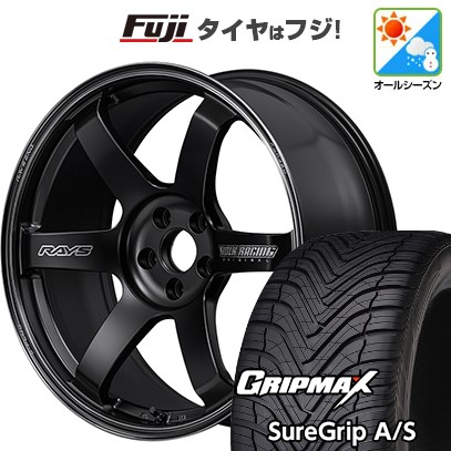 【新品国産車用5穴114.3】 オールシーズンタイヤ ホイール4本セット 225/45R19 グリップマックス シュアグリップ オールシーズン(限定) RAYS レイズ ボルクレーシング TE37 サーガ S-plus Black Shadow 8.5J 19インチ(送料無料)